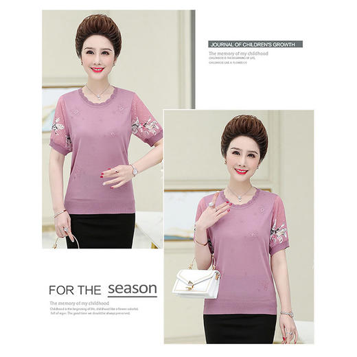 ★女士妈妈花边领夏款上衣 商品图3