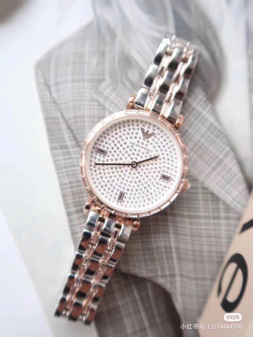 520礼物！佟丽娅同款 阿玛尼新款满天星钢带石英女士手表AR11293 商品图1