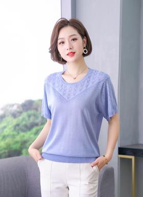 ★【亲肤透气】美阁妮妈妈装桑蚕丝短袖
