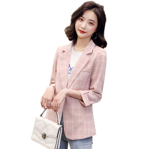 WZNH-XMYR8012韩版九分袖休闲西服短外套 商品图4