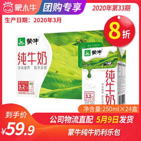 A15蒙牛纯牛奶利乐包250ml×24盒