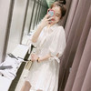 【文艺娃娃衫百褶衬衣裙子】夏装复古休闲宽松中长款白色洋气衬衫女连衣裙 商品缩略图0