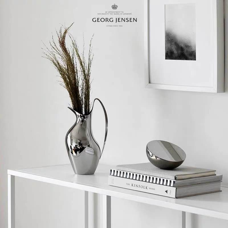 georg jensen 经典传承水壶流线型花瓶|丹麦皇室御用