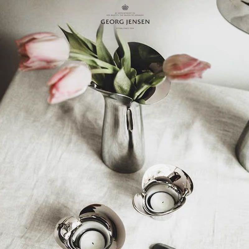 georg jensen 高级花形创意花瓶|丹麦皇室御用