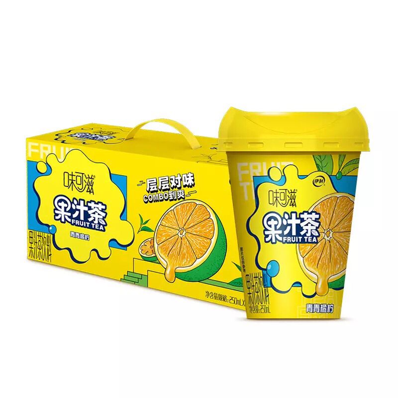 【新品上市】伊利味可滋果汁茶饮料1*8*250ml