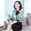 上海旗袍厂ASE-3308时髦新型单排扣复古印花真丝小衫 商品缩略图3