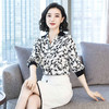 上海旗袍厂ASE-3311时尚百搭气质美观翻领复古印花真丝小衫 商品缩略图2