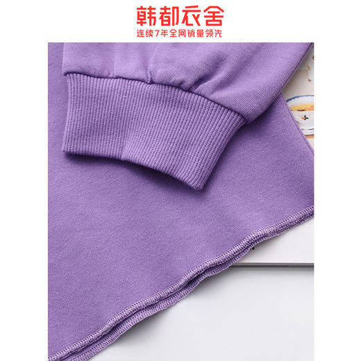 韩都衣舍2019秋季新款韩版女装宽松上衣ins潮短款卫衣LU8812荃 商品图3