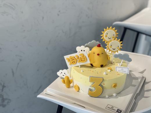 纯手工翻糖玩偶小鸡奶油戚风蛋糕 商品图0