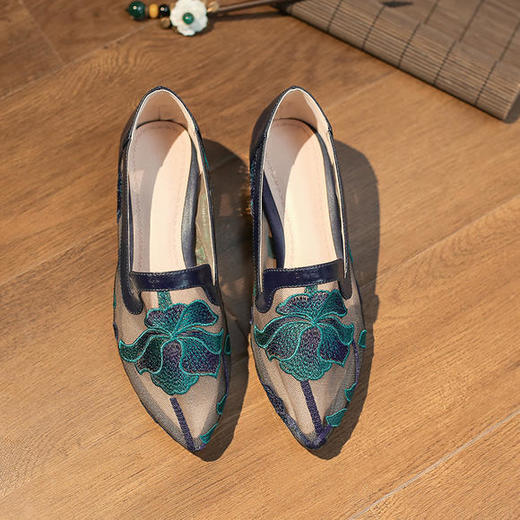 MJM18-29新款绣花名族风网纱凉鞋 商品图3
