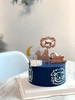 宝宝生日蓝色系手绘小狮子奶油蛋糕 商品缩略图0