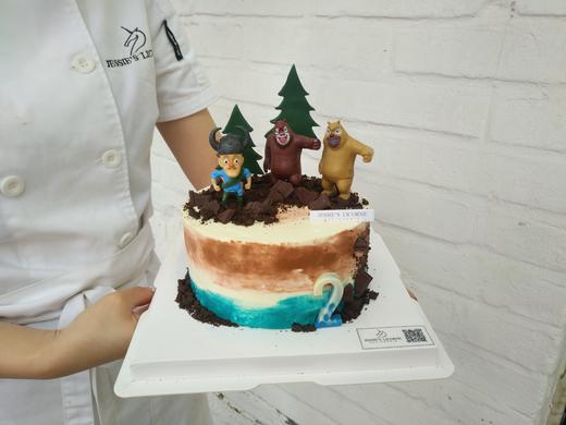 宝宝生日熊出没光头强奶油蛋糕 商品图0