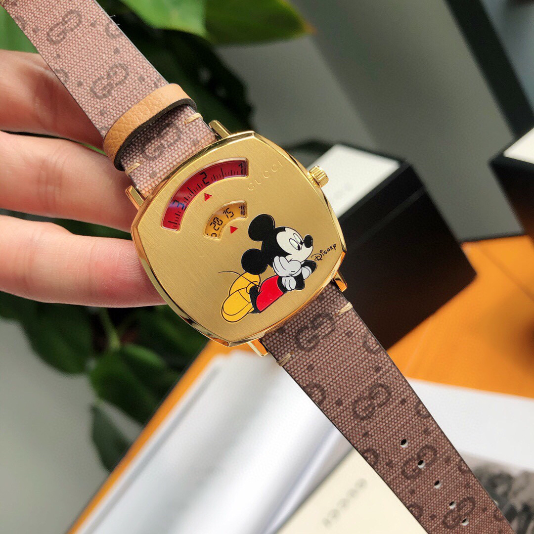 迪士尼Disney米奇手表Mickey专柜正品时尚长形真皮女表AV0035-01报价/最低价_易购频道