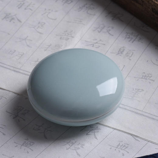 手工冰裂瓷器  装书法绘画精美陶瓷印泥盒 商品图5