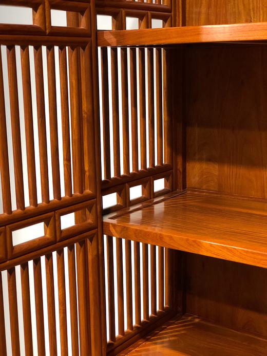 红桥红  家具严选  缅甸花梨(大果紫檀）  【直棂架格组合】 商品图6