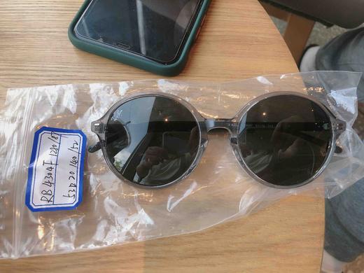 雷朋RB4304-1280复古太阳镜男女同款透明灰色框深灰色镜片 商品图7