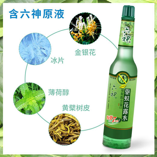 六神驱蚊花露水（两种规格可选）防蚊虫叮咬蚊不叮防痱祛痱玻璃瓶清凉驱蚊水 商品图1
