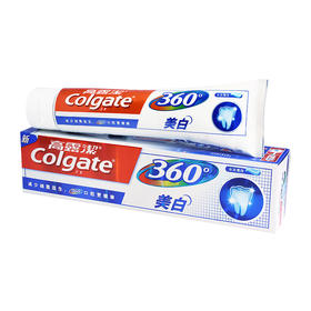 高露洁360美白牙膏90克修复牙釉质健康牙龈清新口气清洁口腔（新旧包装，随机发货）
