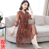 DD-2304法式宽松妈妈五分袖a字裙子轻熟风气质连衣裙 商品缩略图1