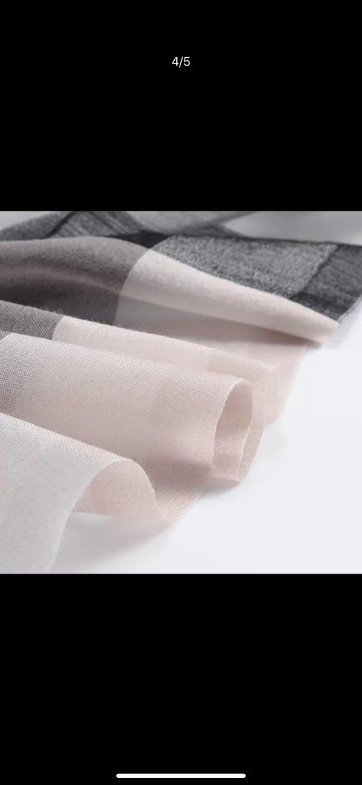 网易严选 80%羊毛20%桑蚕丝混纺男女款围巾四季可用Burberry代工厂 商品图5