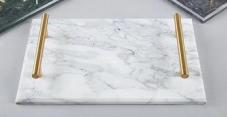 白色大理石托盘3 商品图0