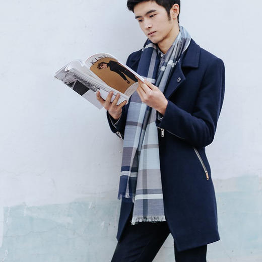 网易严选 80%羊毛20%桑蚕丝混纺男女款围巾四季可用Burberry代工厂 商品图1