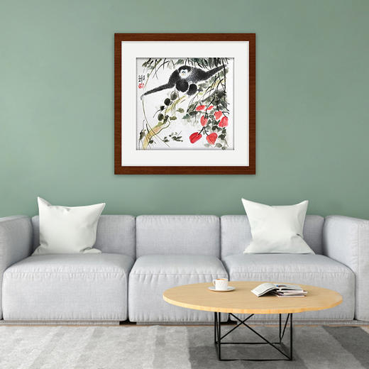 装饰画《赏秋》 金羽翼残障小艺术家手绘作品 复制画/原画 商品图1