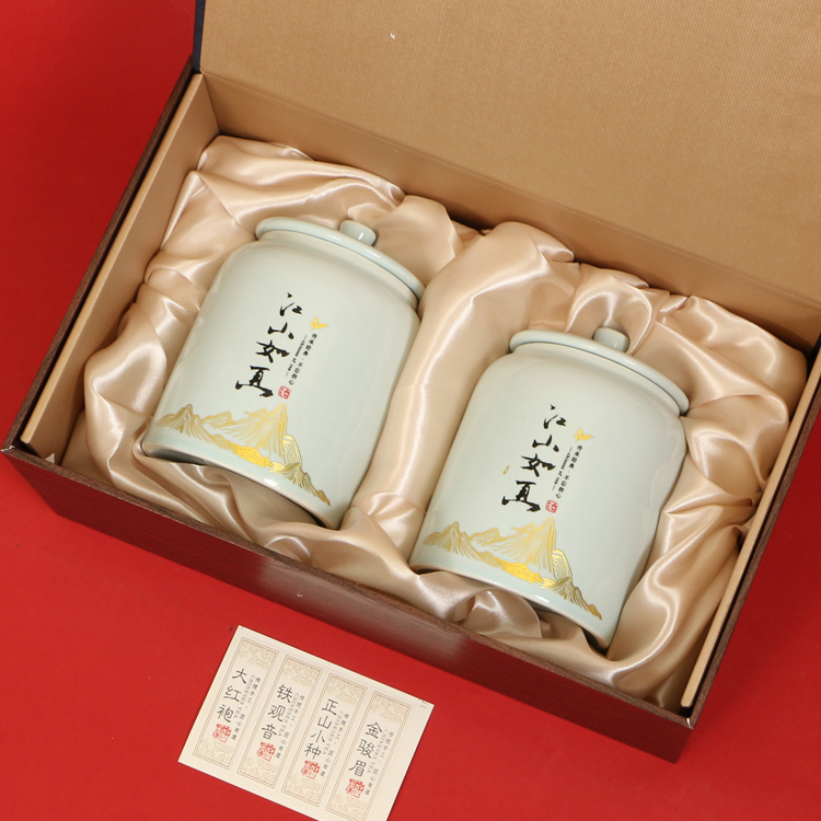 礼盒一套45元 一件10套 一件450元,江山如画茶叶礼盒容量可装一斤双