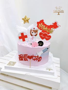 1027CAKE | 512护士节 最美天使 护士节主题蛋糕 单层