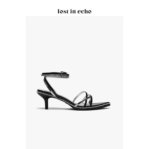 lost in ehco设计师女鞋 2020时尚新款珍珠沿条尖头细带凉鞋 商品图2