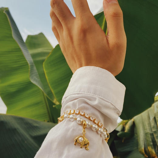 太平有象 珍珠金色手链 商品图4
