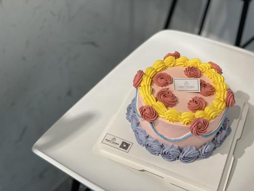 复古马卡龙色奶油蛋糕 商品图0
