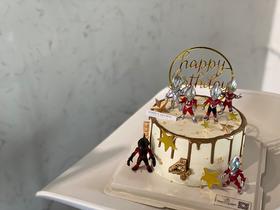 奥特曼男宝玩偶生日蛋糕
