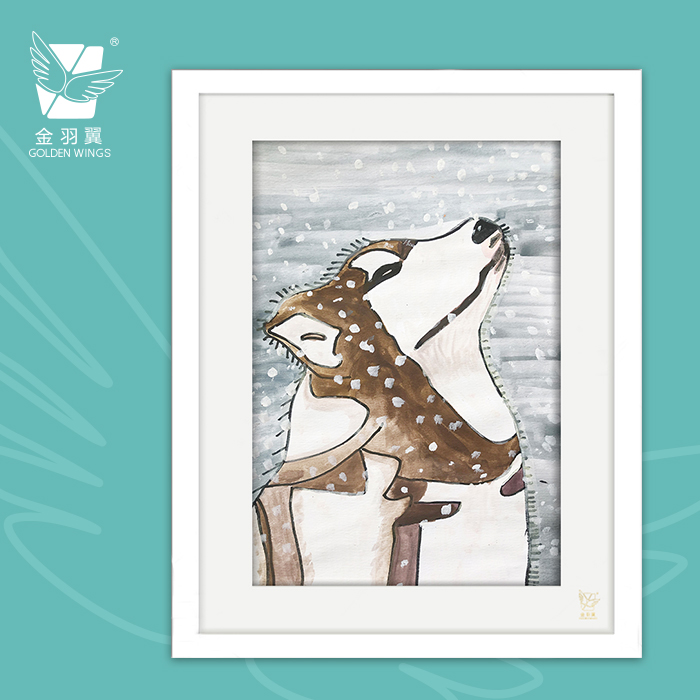 装饰画《多哥》 金羽翼残障小艺术家手绘作品 复制画/原画