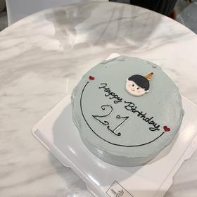 男宝男士生日蛋糕翻糖糖牌头像