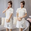 WZNH-JIUBA9021优雅气质百搭复古刺绣连衣裙 商品缩略图1