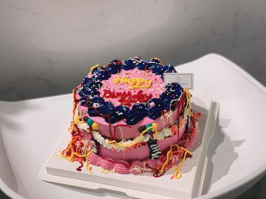 复古撞色party风奶油蛋糕 商品图0
