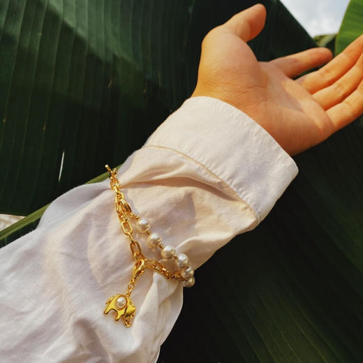 太平有象 珍珠金色手链 商品图6