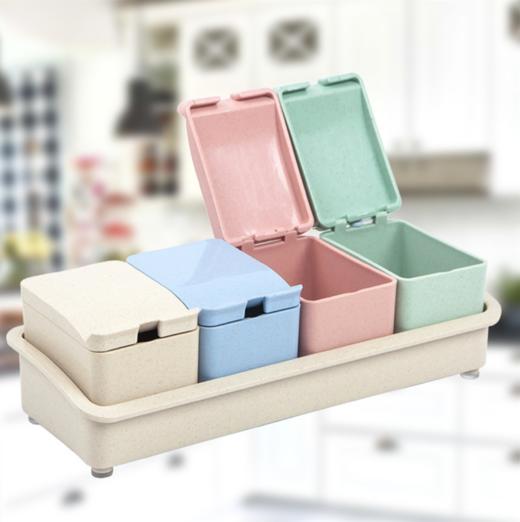 【调味罐】*小麦秸秆调味罐调味瓶套装 厨房佐料盐罐调料盒礼品套装 商品图2