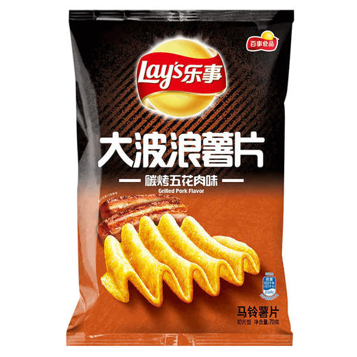乐事大波浪薯片碳烤五花肉70g/包 商品图0