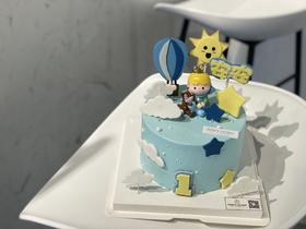 纯手工翻糖糖牌私人订制小王子半翻糖奶油蛋糕
