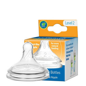 布朗博士流量2宽口硅胶奶嘴3+（1个装）