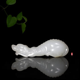 和田玉（羊脂玉）籽料挂件--金毛乖乖    9.73g