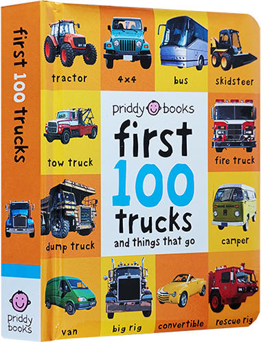 Mia老师推荐 英文原版绘本纸板书 启蒙认知100词 First 100 Trucks/Colors/Animals 系列 3册 幼儿图解词典 商品图1