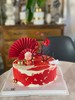 贺寿喜庆大红色系长辈老人生日蛋糕 商品缩略图0