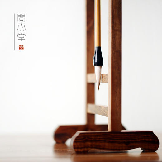 小花梨毛笔挂实木小毛笔架传统简约式书法用品搁笔 商品图1