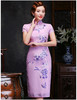 LY-00582新款礼服旗袍真丝绣花端庄气质高档长款旗袍裙 商品缩略图2