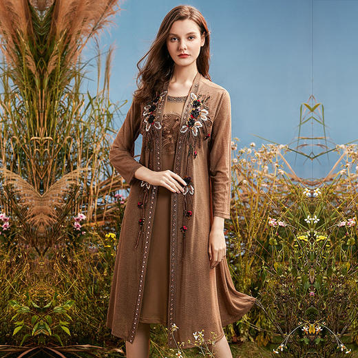 MY-PM202017中国风复古大码透视长袖披风外套薄款防晒衣 商品图1