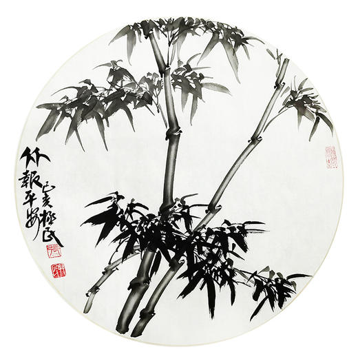 张拯民-真迹-国画竹《墨竹》卧室 客厅  办公室 书房 商品图0