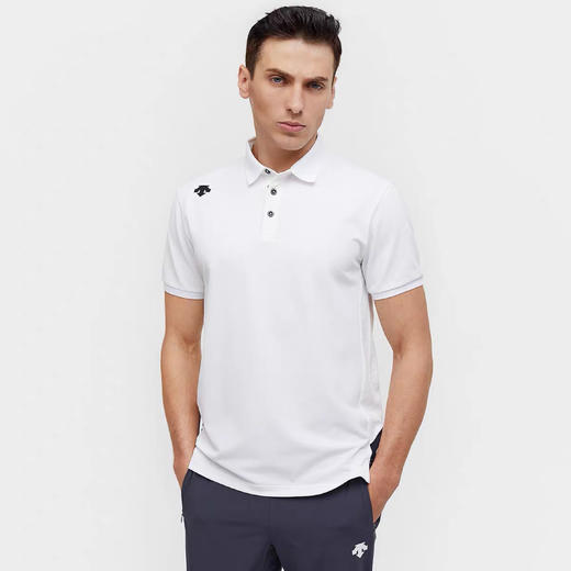 迪桑特Descente 高科技tough珠地面料拼接短袖polo 商品图3